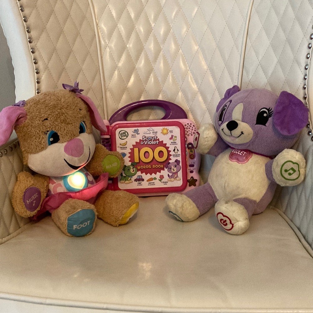 Leap frog violet dog and book with smart stages dog